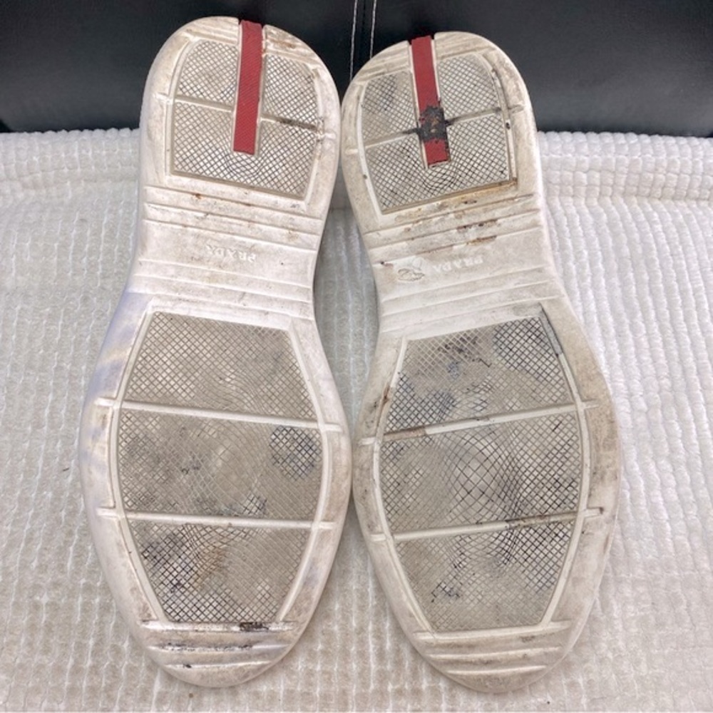 Men’s Prada Sneakers White Grey Size 10 - Picture 12 of 12